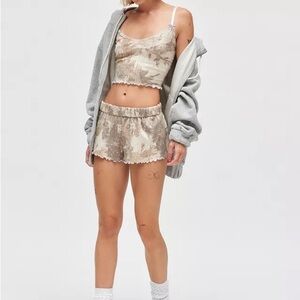 Urban Outfitters Beige and Gray Knit Top
